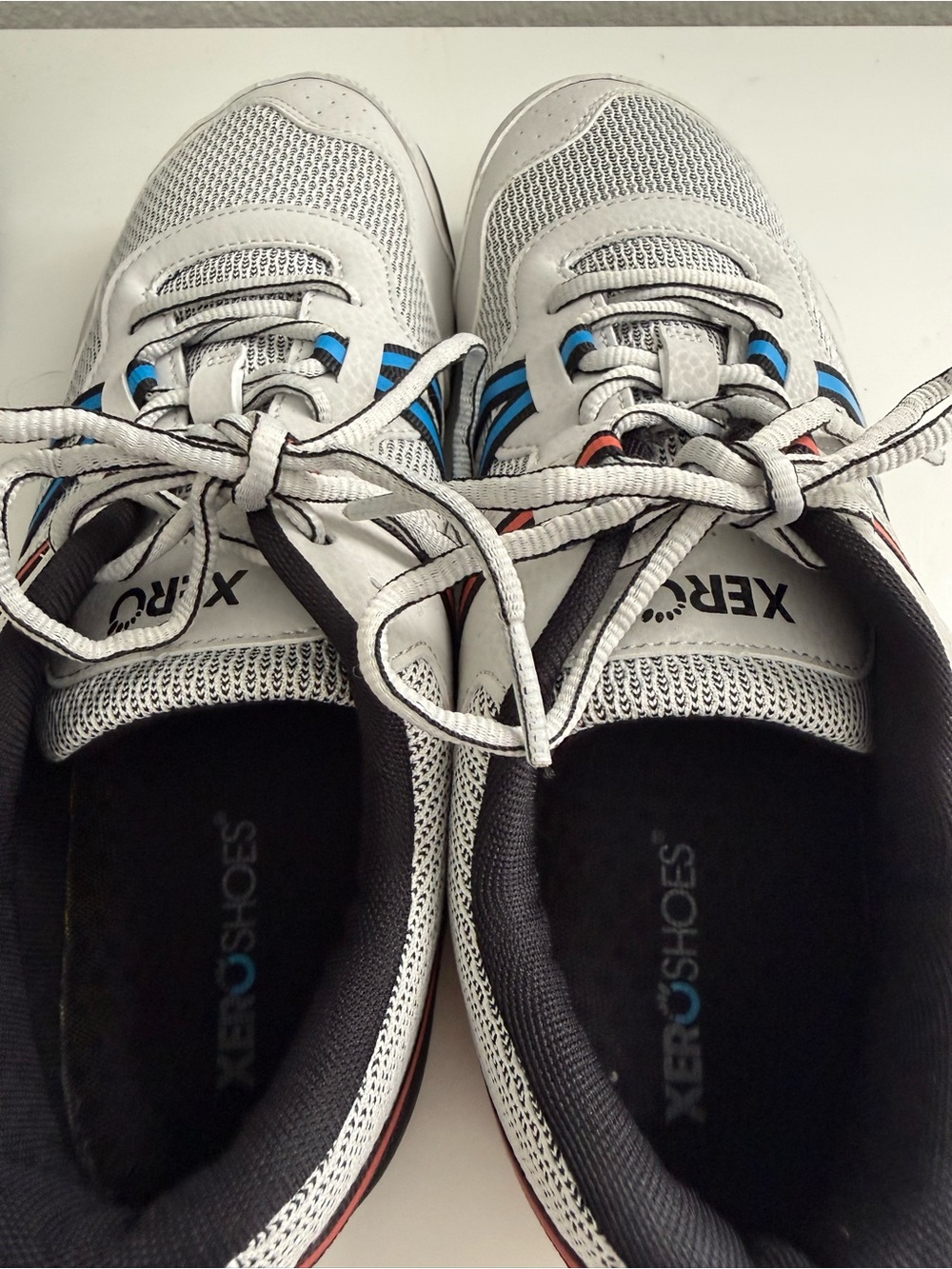 Xero shoes pro men size 10.5  Athletic in Light Gray with Blue - Picture 7 of 9